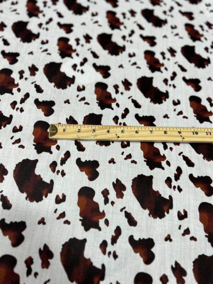 Cow print Poly Cotton Fabric  by the yard 58 inches - New Star Fabrics