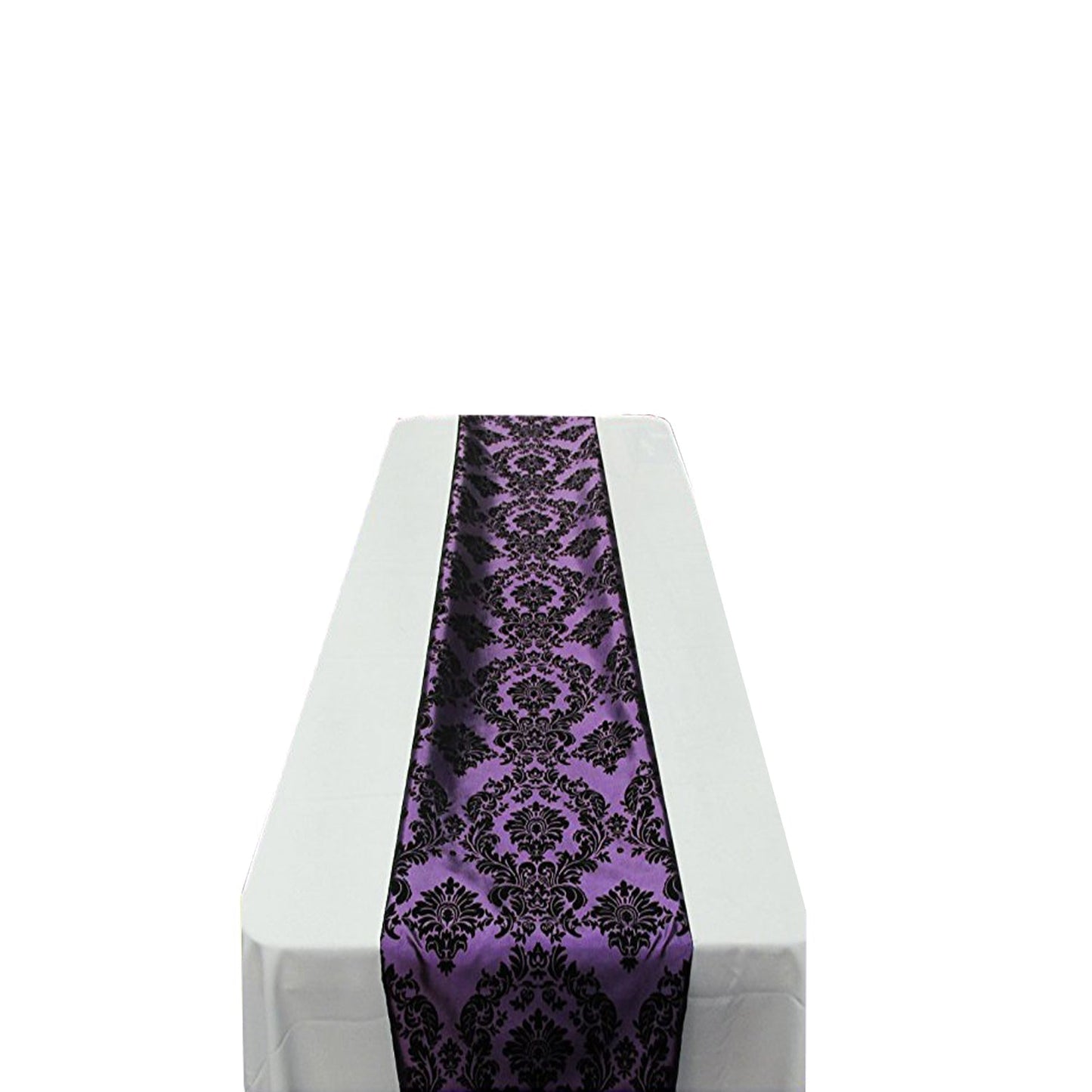 Damask Flocking Taffeta Table Runners - 14" X 108" Inches Tablecloth 4 pieces - New Star Fabrics