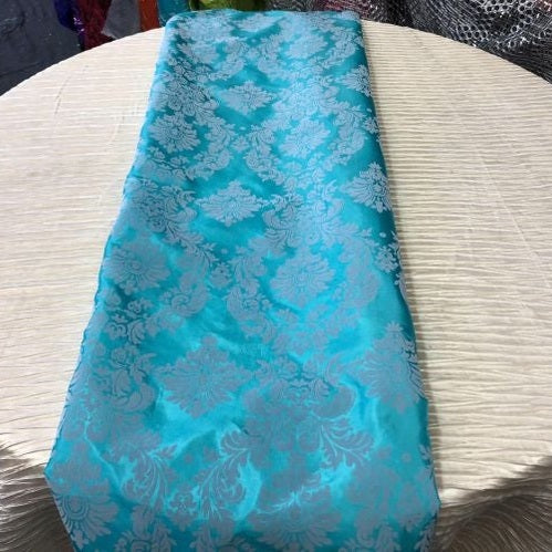 Damask Flocking Taffeta Table Runners - 14" X 108" Inches Tablecloth 4 pieces - New Star Fabrics