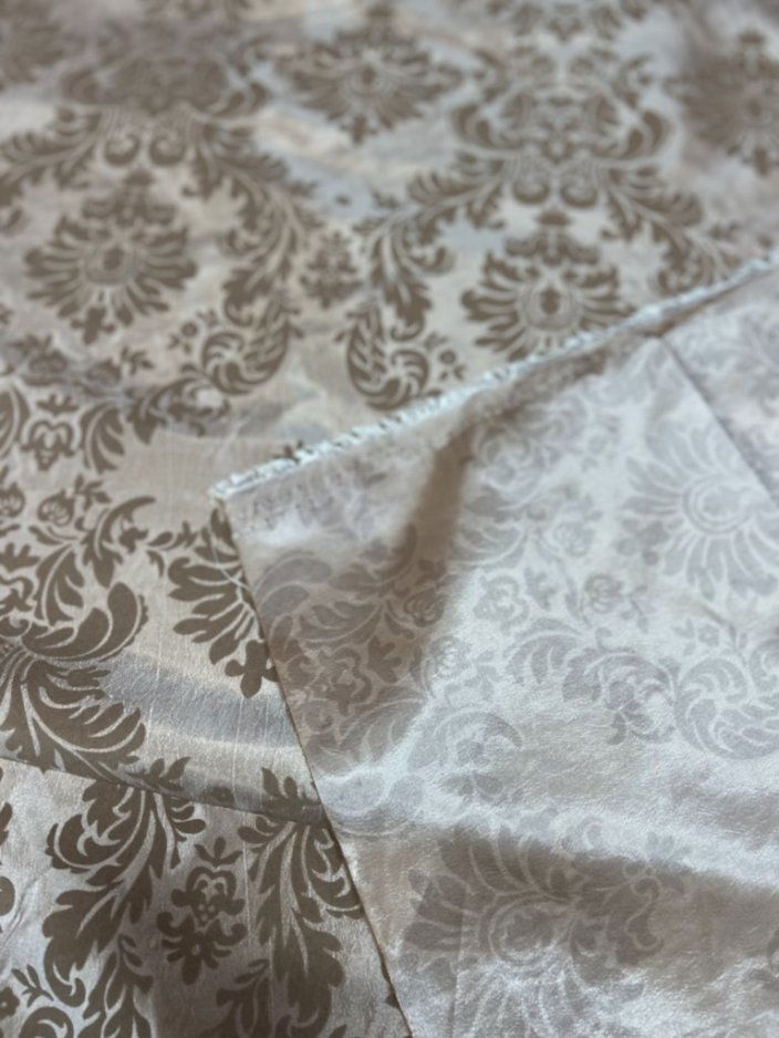 Damask Flocking Taffeta fabric by the yard - New Star Fabrics