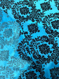 Damask Flocking Taffeta fabric by the yard - New Star Fabrics