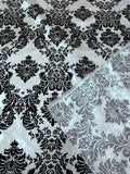 Damask Flocking Taffeta fabric by the yard - New Star Fabrics