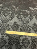 Damask Flocking Taffeta fabric by the yard - New Star Fabrics