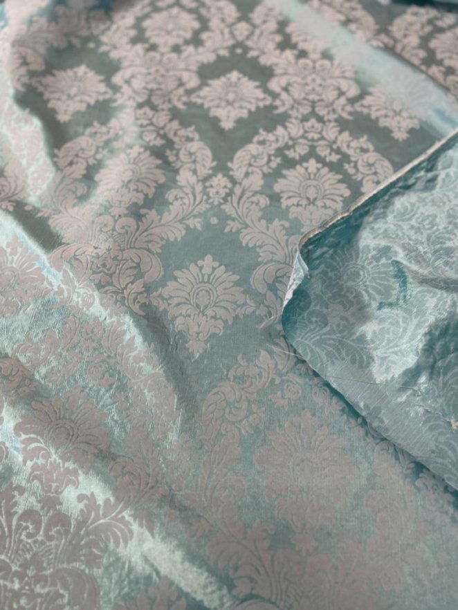 Damask Flocking Taffeta fabric by the yard - New Star Fabrics