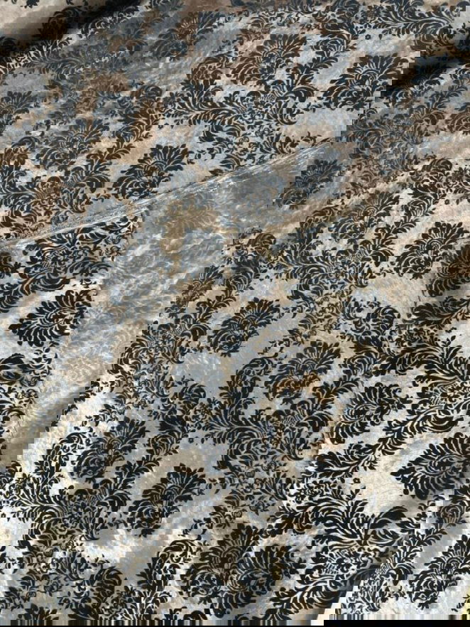 Damask Flocking Taffeta fabric by the yard - New Star Fabrics