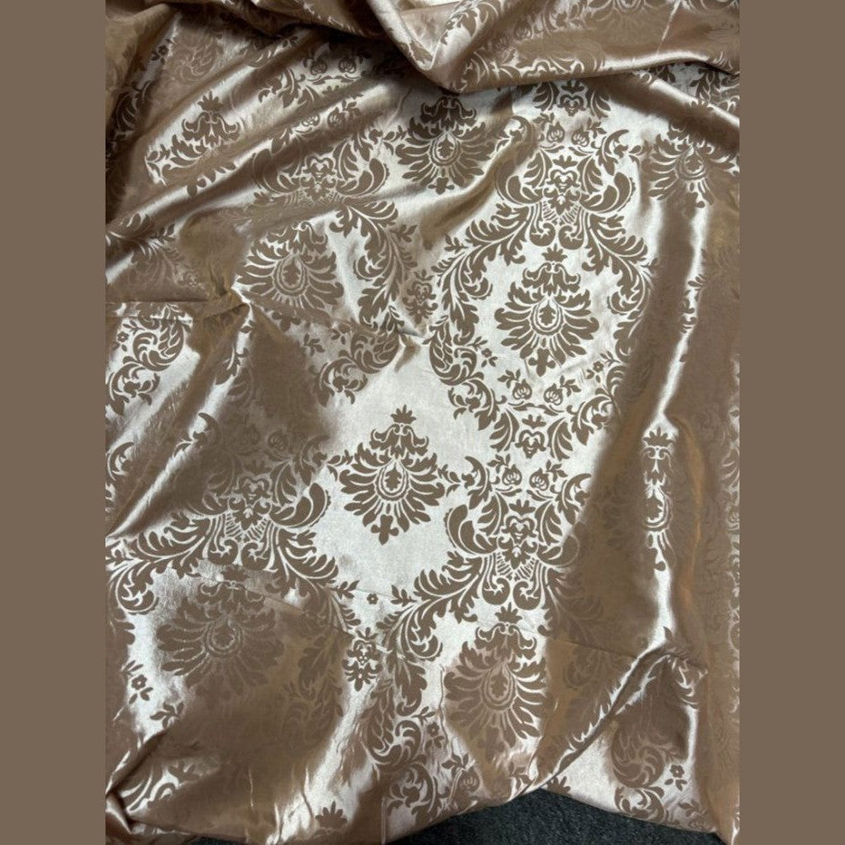 Damask Flocking Taffeta fabric by the yard - New Star Fabrics
