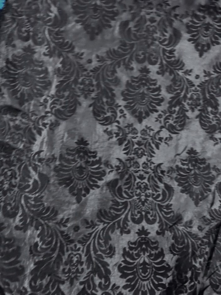 Damask Flocking Taffeta fabric by the yard - New Star Fabrics
