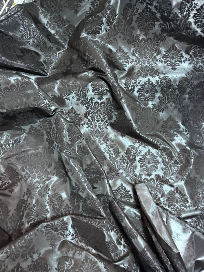 Damask Flocking Taffeta fabric by the yard - New Star Fabrics