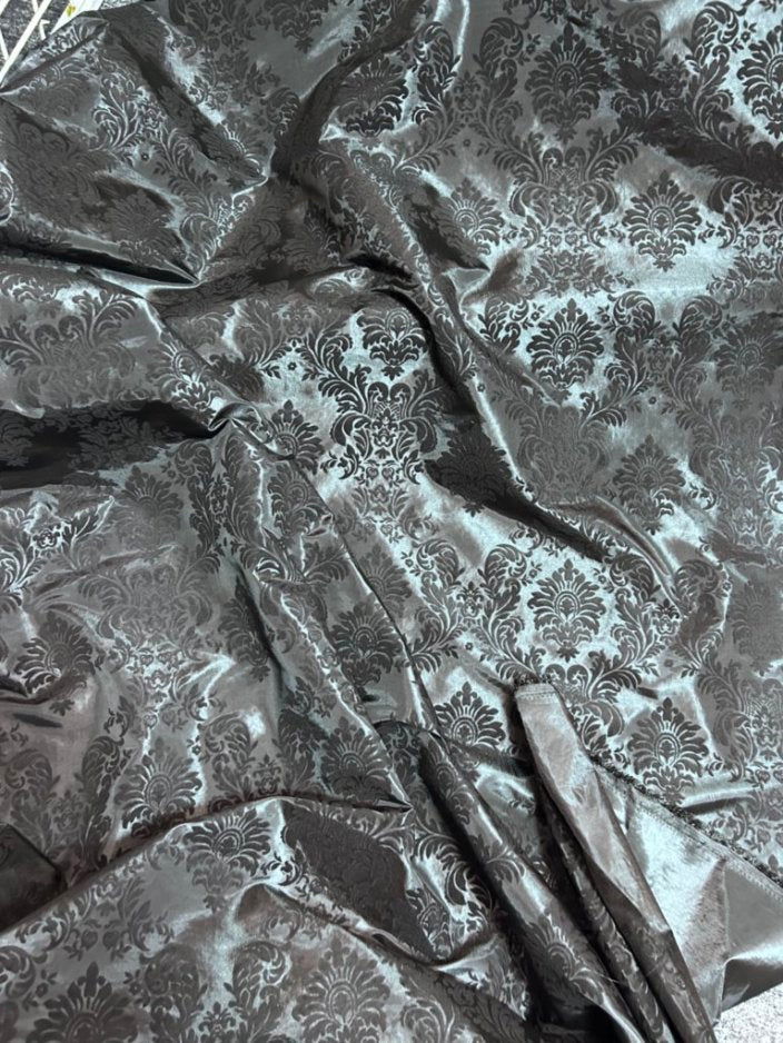 Damask Flocking Taffeta fabric by the yard - New Star Fabrics