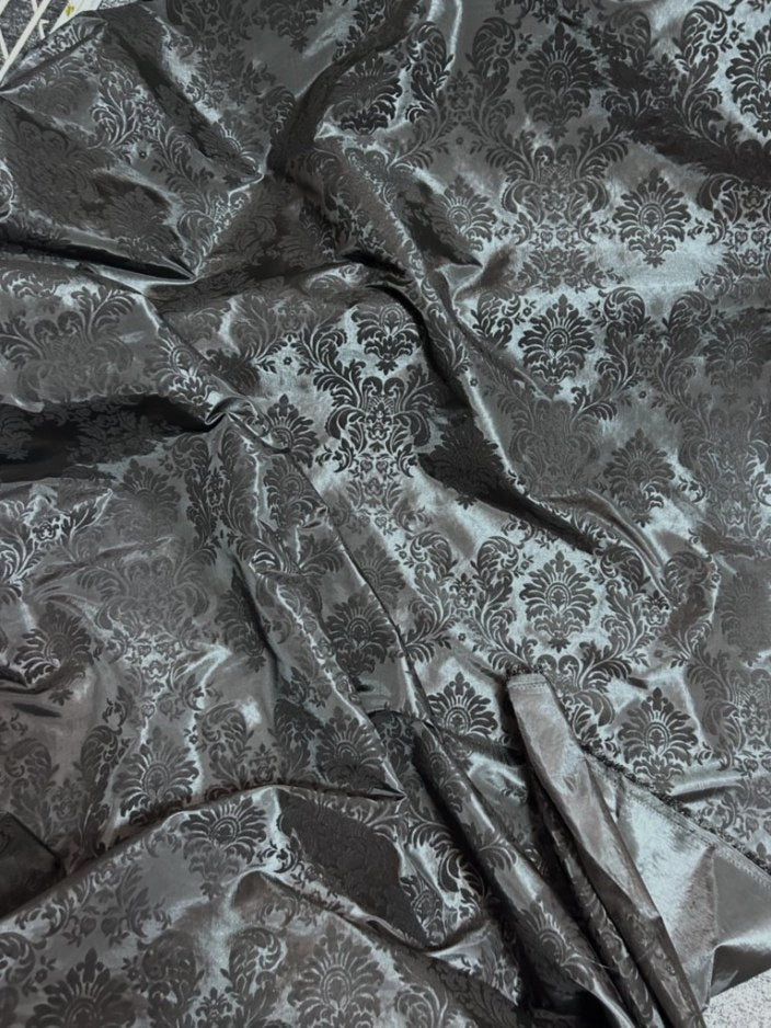 Damask Flocking Taffeta fabric by the yard - New Star Fabrics