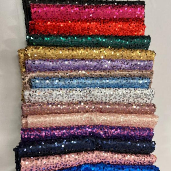 Disc Sequin Micro Dot Dangle Taffeta Fabric  by the yard - New Star Fabrics