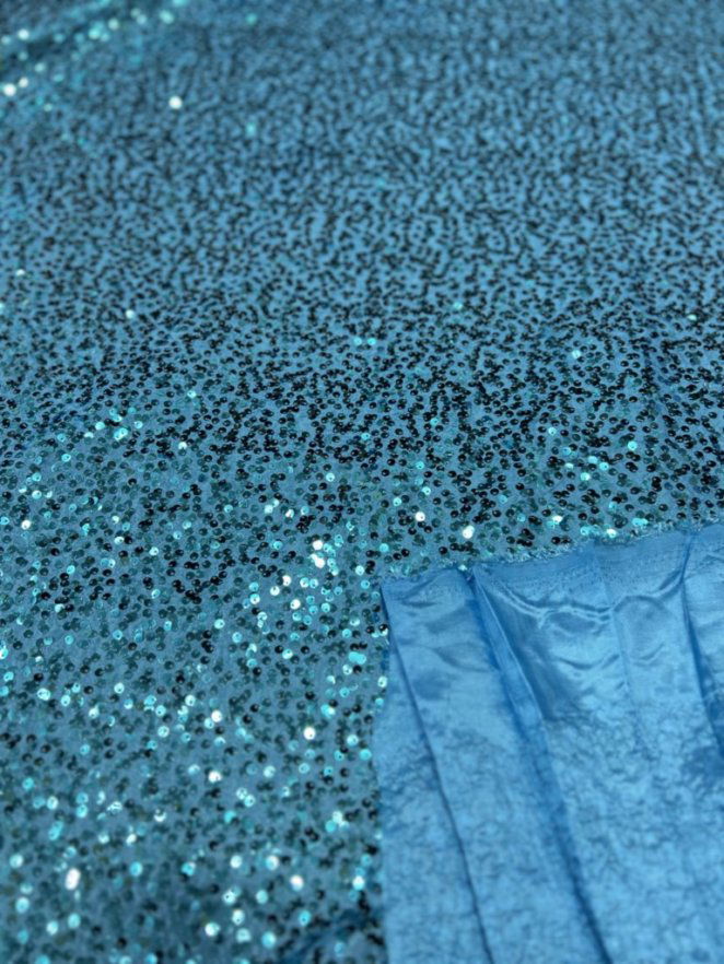 Disc Sequin Micro Dot Dangle Taffeta Fabric  by the yard - New Star Fabrics