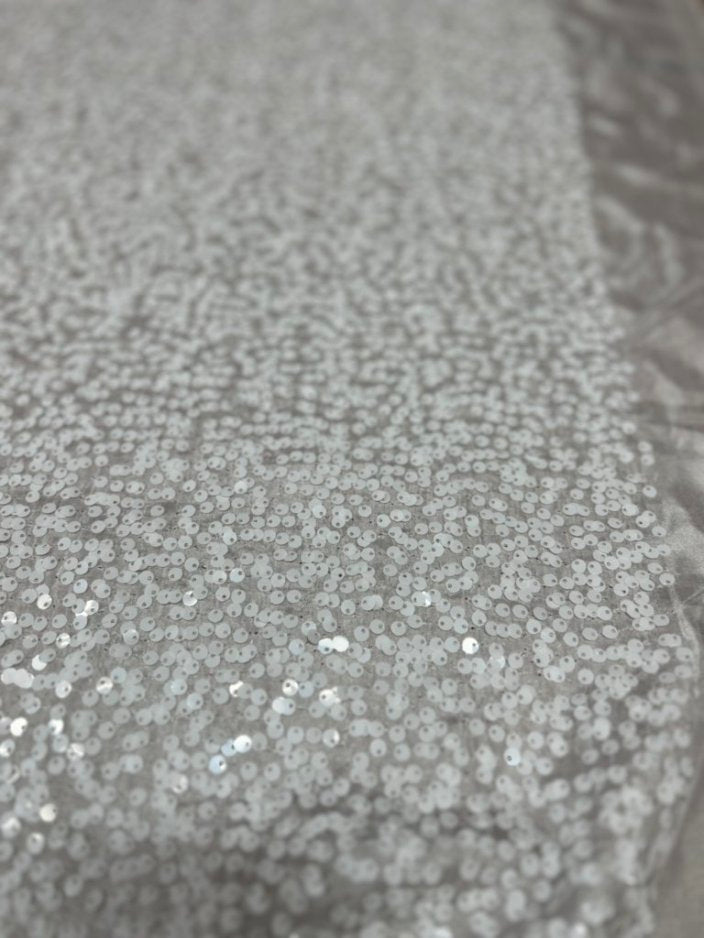 Disc Sequin Micro Dot Dangle Taffeta Fabric  by the yard - New Star Fabrics