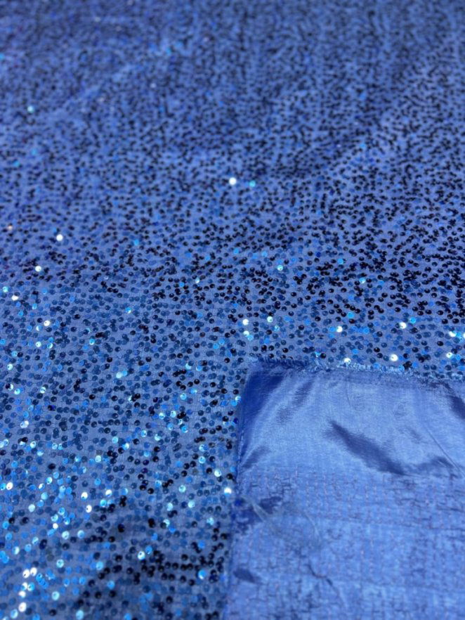 Disc Sequin Micro Dot Dangle Taffeta Fabric  by the yard - New Star Fabrics
