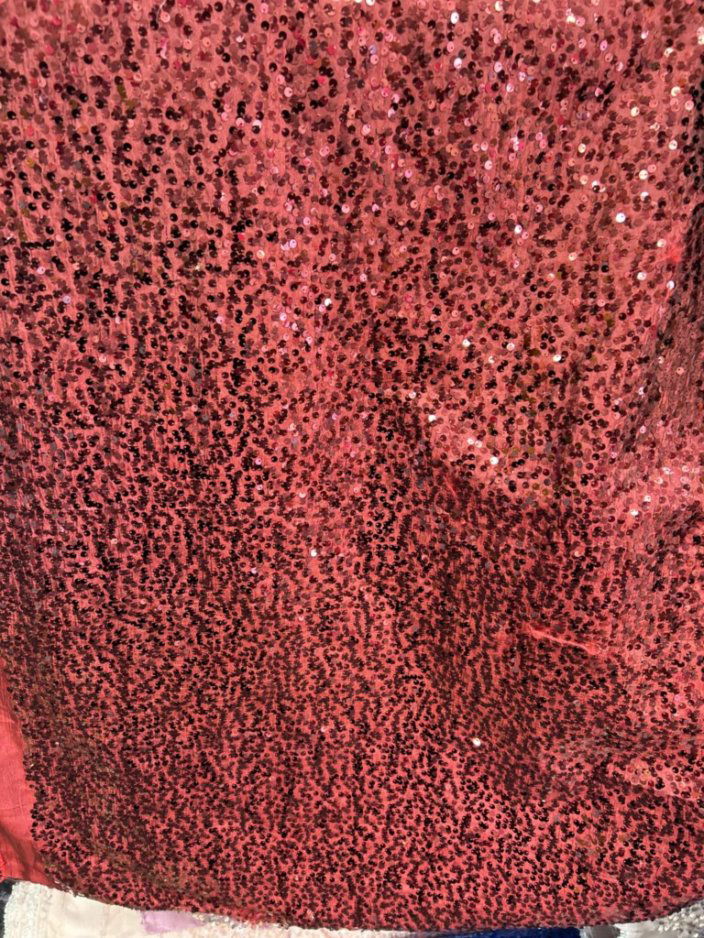 Disc Sequin Micro Dot Dangle Taffeta Fabric  by the yard - New Star Fabrics