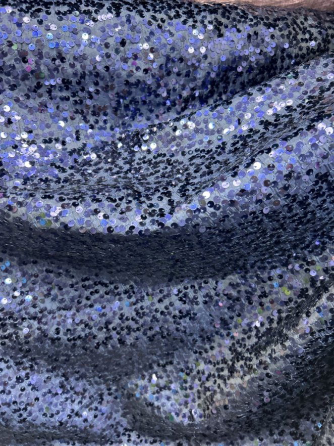 Disc Sequin Micro Dot Dangle Taffeta Fabric  by the yard - New Star Fabrics