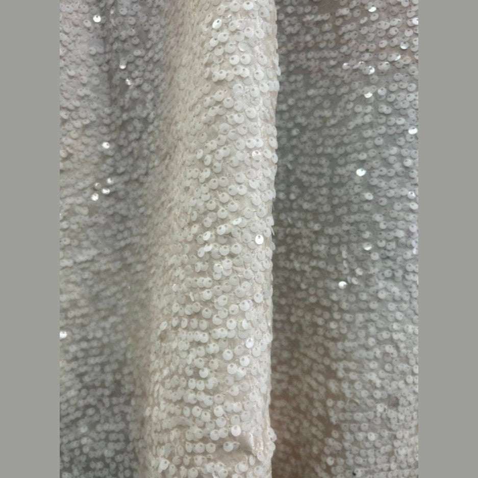 Disc Sequin Micro Dot Dangle Taffeta Fabric  by the yard - New Star Fabrics