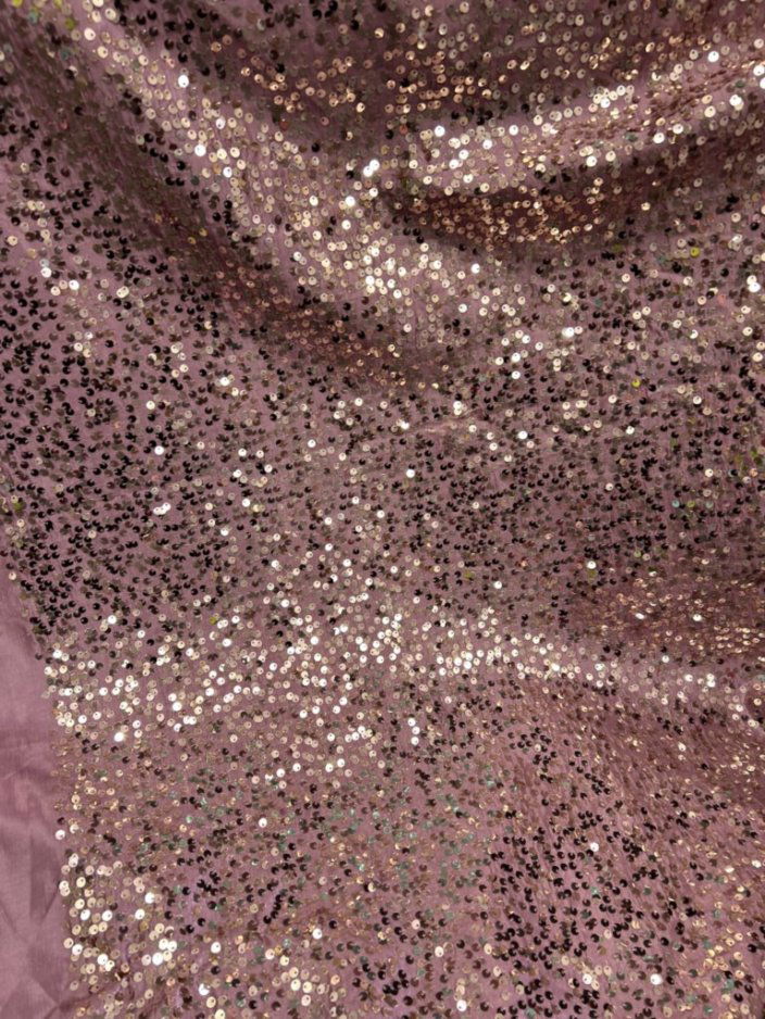Disc Sequin Micro Dot Dangle Taffeta Fabric  by the yard - New Star Fabrics
