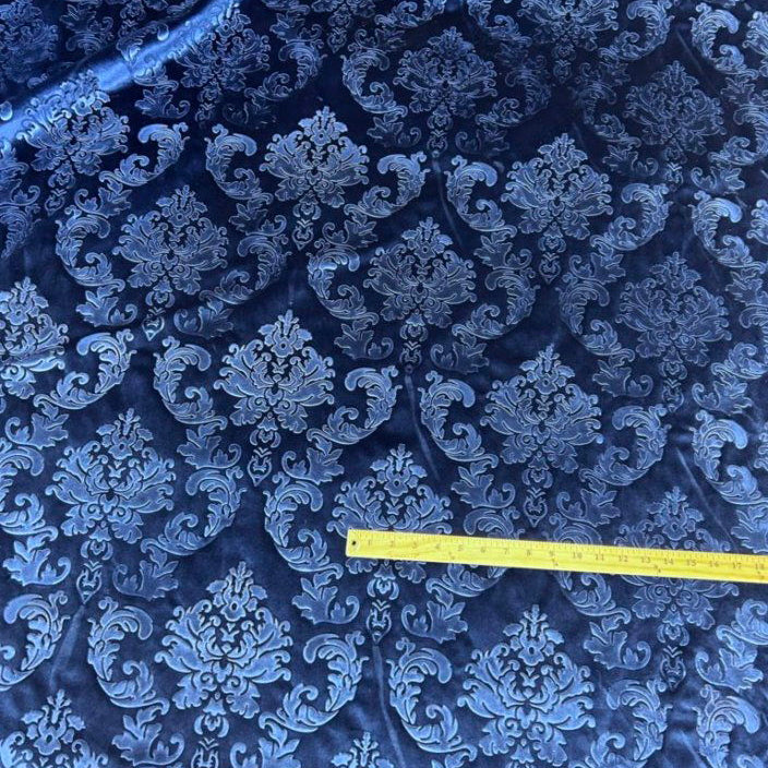 Embedded Damask Velvet Fabric by the yard - New Star Fabrics