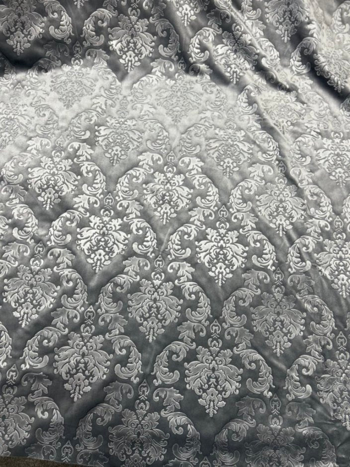 Embedded Damask Velvet Fabric by the yard - New Star Fabrics