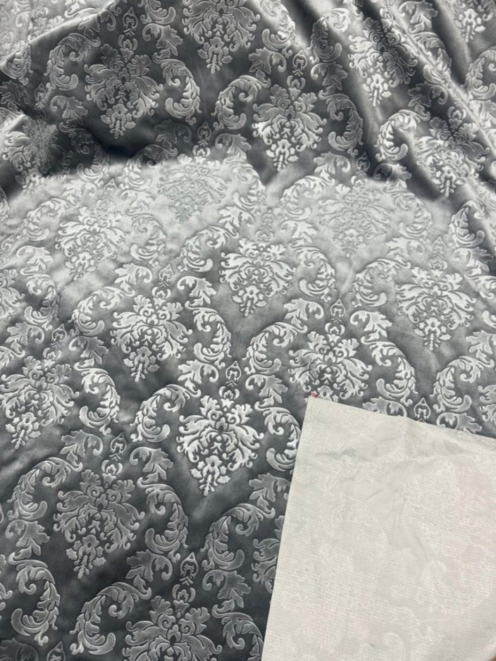 Embedded Damask Velvet Fabric by the yard - New Star Fabrics