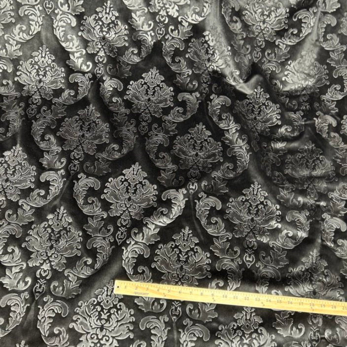 Embedded Damask Velvet Fabric by the yard - New Star Fabrics