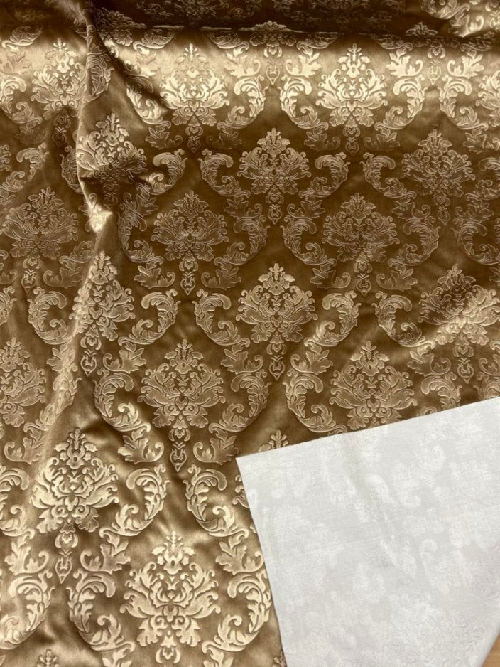 Embedded Damask Velvet Fabric by the yard - New Star Fabrics