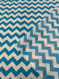 Zigzag print Poly Cotton Fabric  by the yard 58 inched