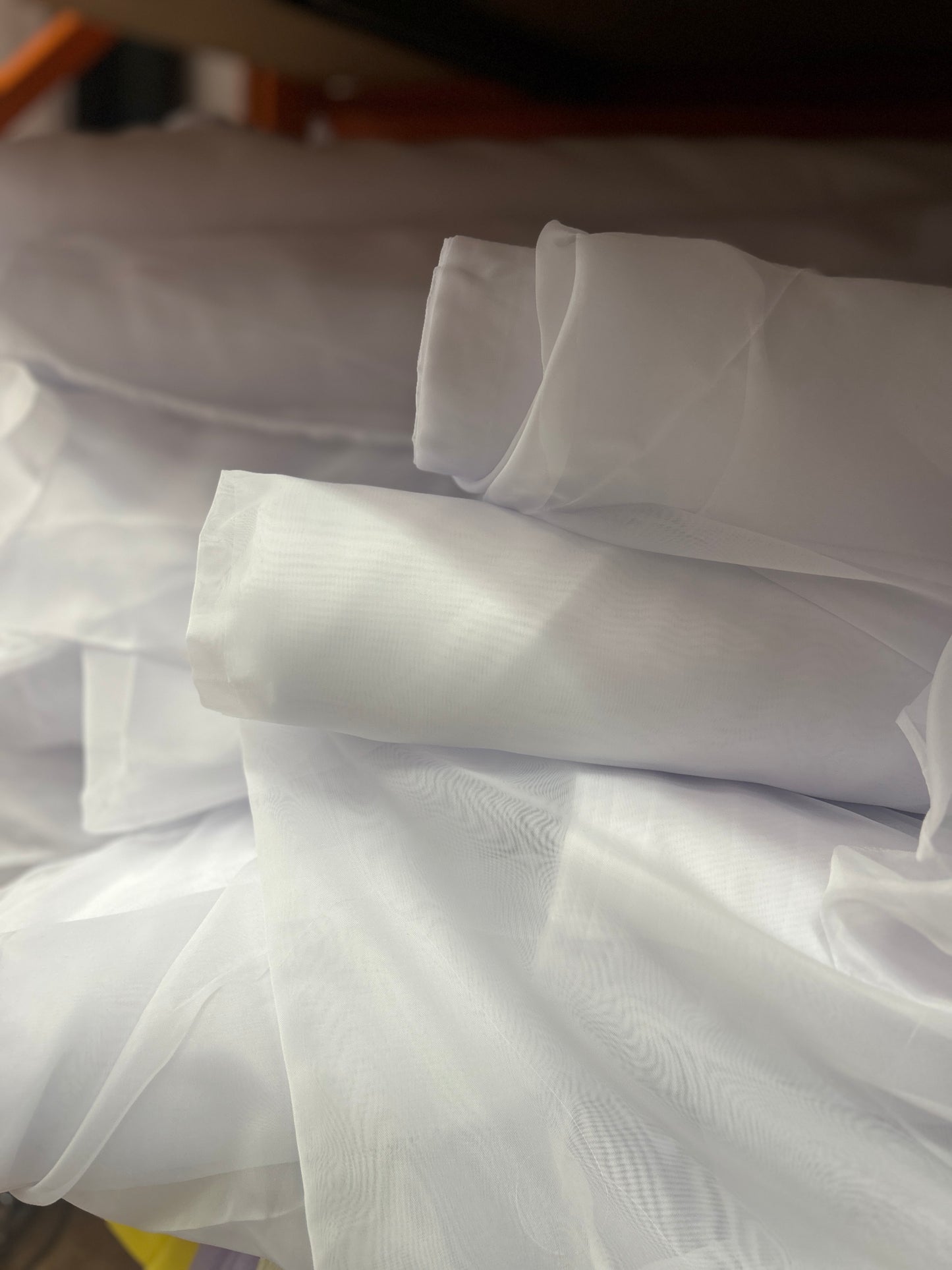 Voile Fabric White – 120” Wide, 10 Yards | Wedding & Event Draping
