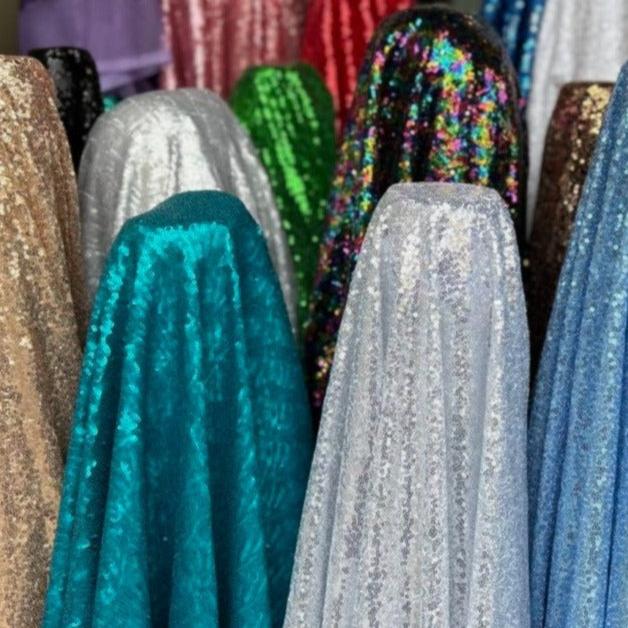 Glitz Sequin Mini Disc Fabric by the yard - New Star Fabrics