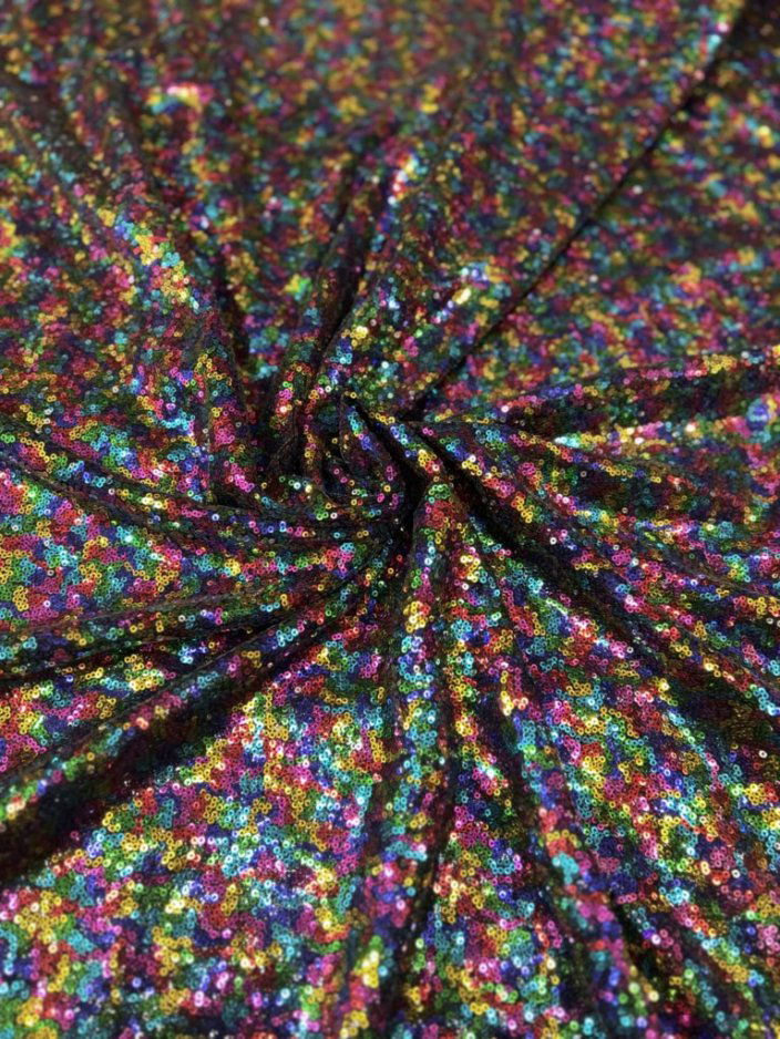 Glitz Sequin Mini Disc Fabric by the yard - New Star Fabrics