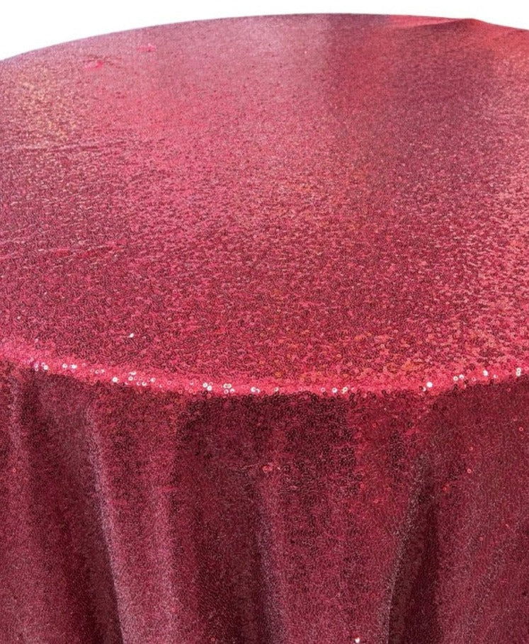 Glitz Sequin Tablecloth 108'' Round - New Star Fabrics