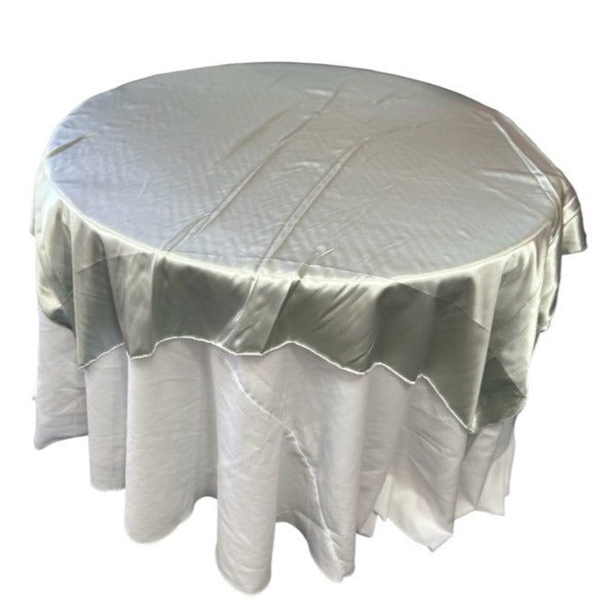 Gray Table Overlay Satin 58 X 58 Inches - New Star Fabrics