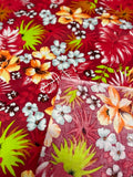 Hawaiian Print Poly Cotton Fabric  by the yard - New Star Fabrics