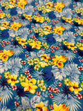Hawaiian Print Poly Cotton Fabric  by the yard - New Star Fabrics