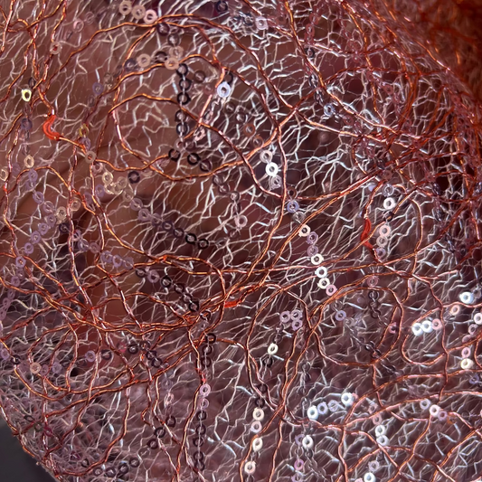 Metallic Sequin Lace Fabric by the Yard – Embroidered Mesh Lace