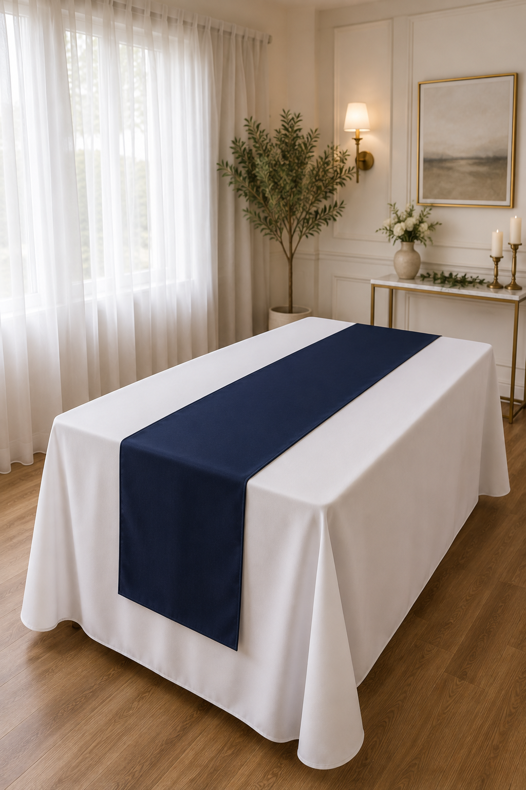 Poly Poplin Table Runner – 14″ x 108″, One Finished Piece