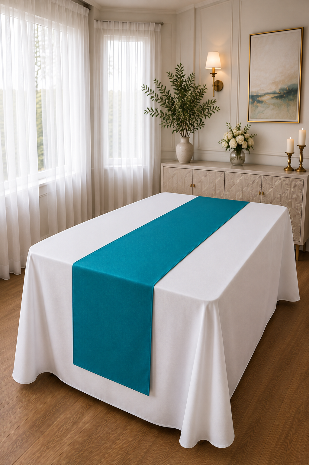 Poly Poplin Table Runner – 14″ x 108″, One Finished Piece