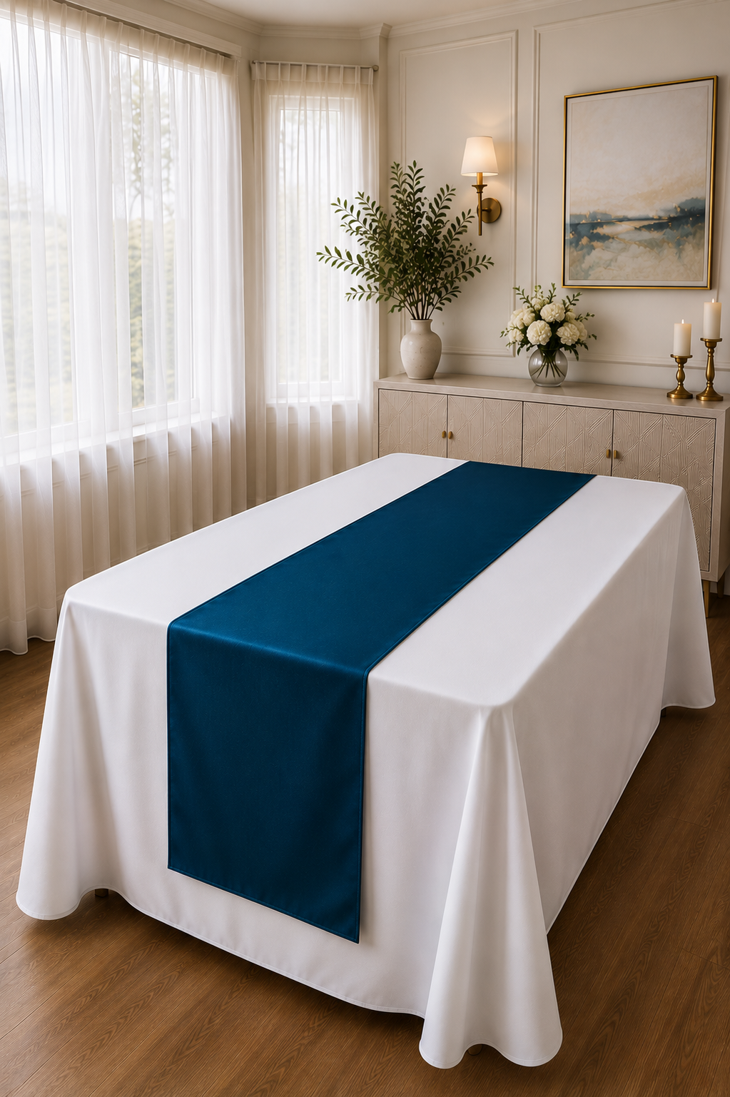 Poly Poplin Table Runner – 14″ x 108″, One Finished Piece