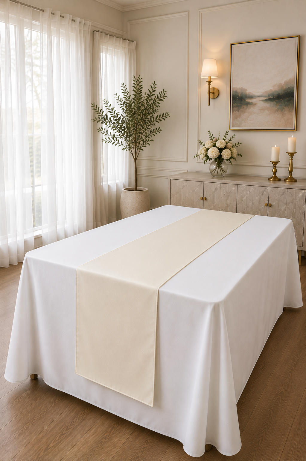 Poly Poplin Table Runner – 14″ x 108″, One Finished Piece