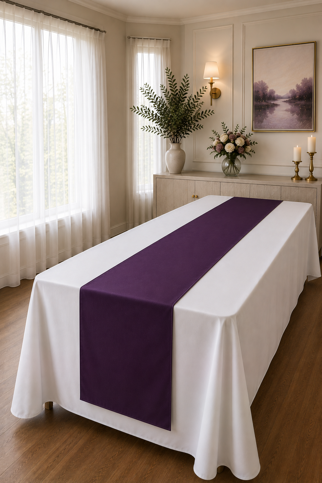 Poly Poplin Table Runner – 14″ x 108″, One Finished Piece