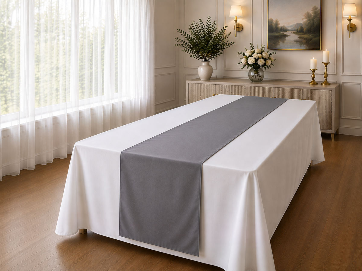 Poly Poplin Table Runner – 14″ x 108″, One Finished Piece