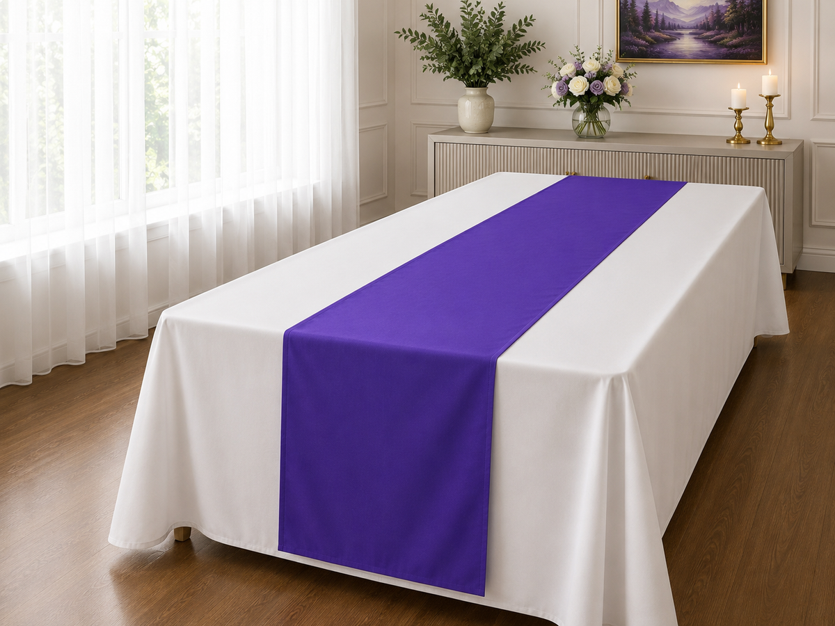 Poly Poplin Table Runner – 14″ x 108″, One Finished Piece