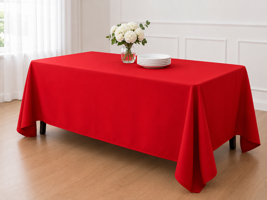 Rectangle Poly Poplin Tablecloth 60 by 108 Inches