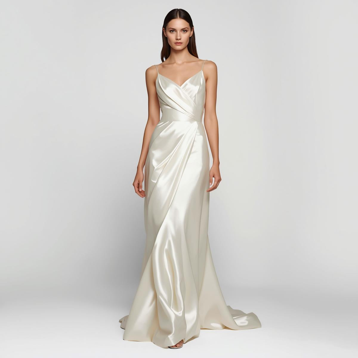 Wholesale White Satin Fabric Roll – 50 Yards | Glossy, Smooth, Draping Fabric for Events & Decorations