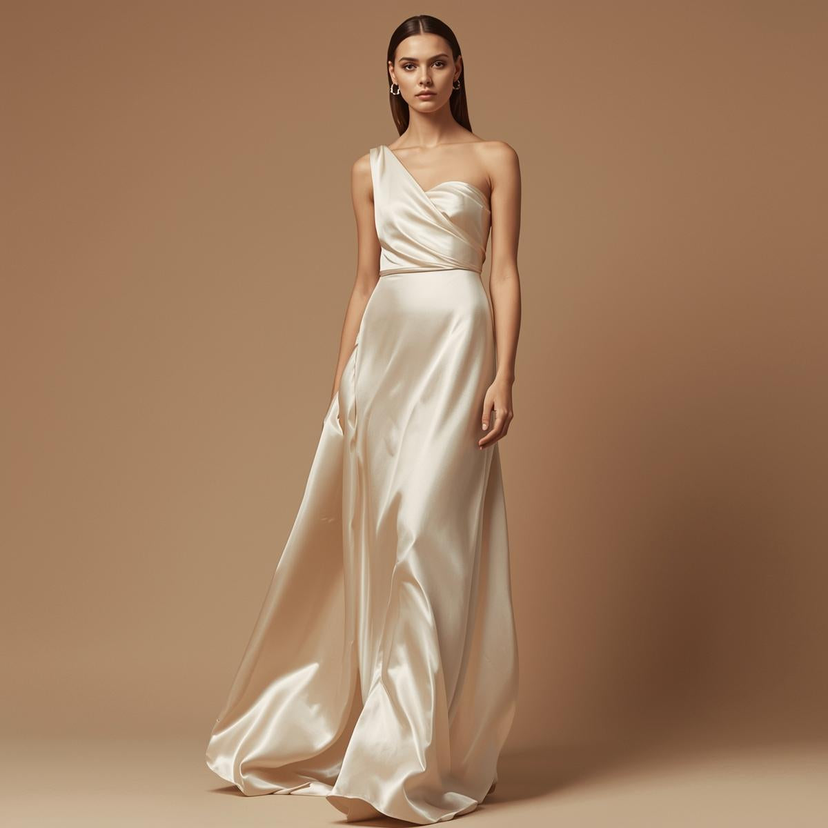 50 Yards – 60” Wide Ivory Satin Fabric Roll | Wedding Draping, Linens, Gowns & Event Décor