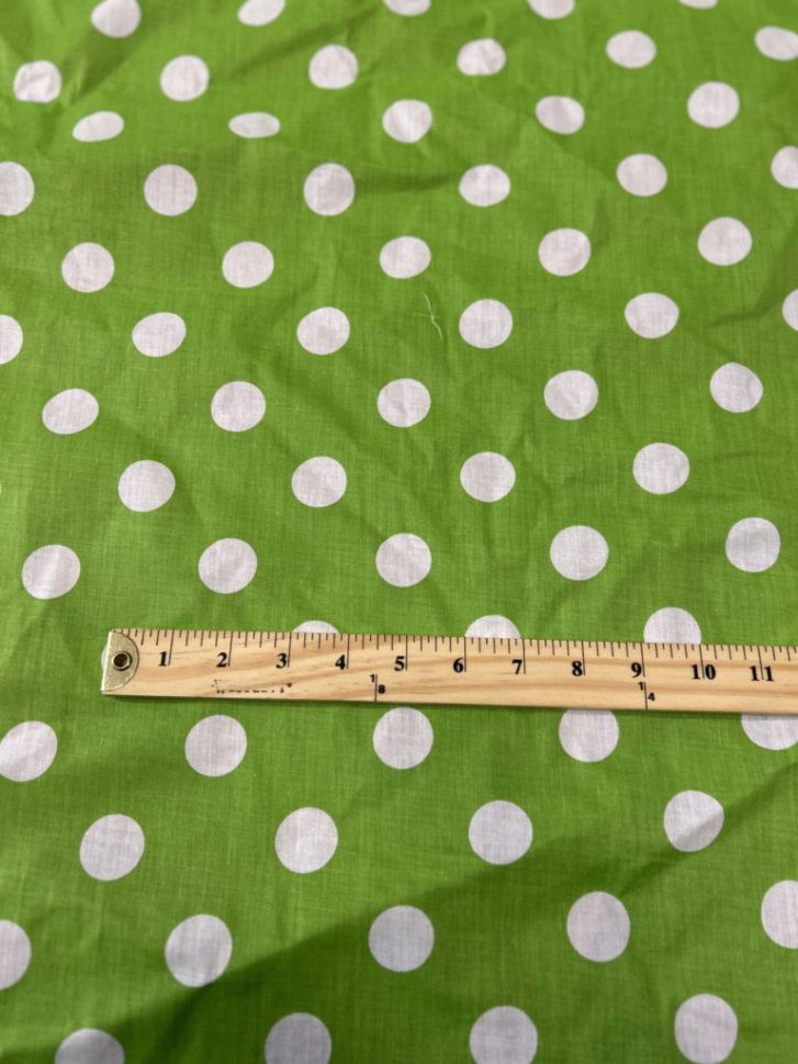 Polk Dot One Inch Print Poly Cotton Fabric  by the yard - New Star Fabrics