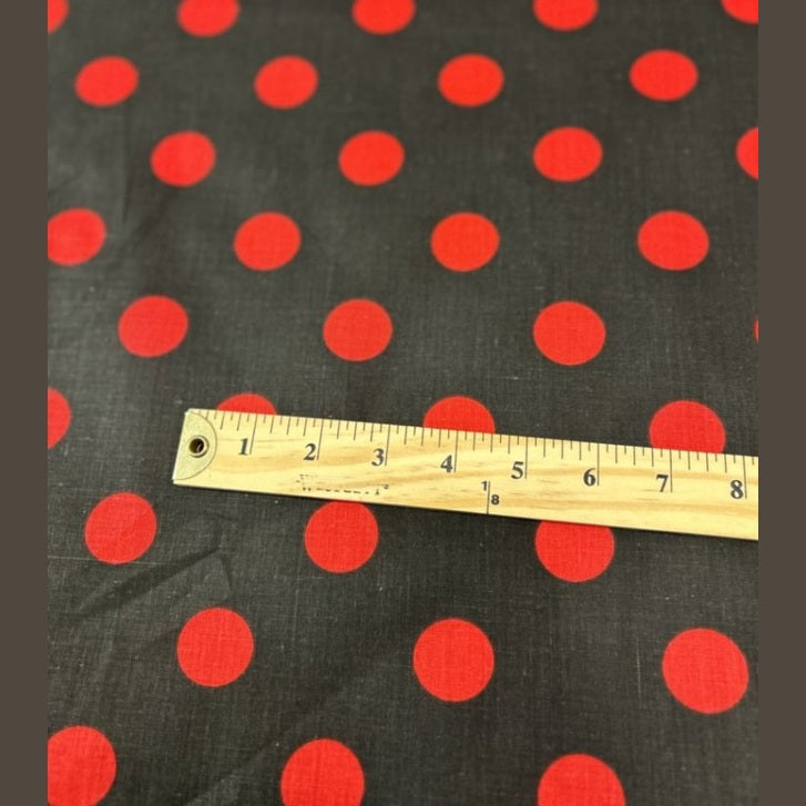 Polk Dot One Inch Print Poly Cotton Fabric  by the yard - New Star Fabrics