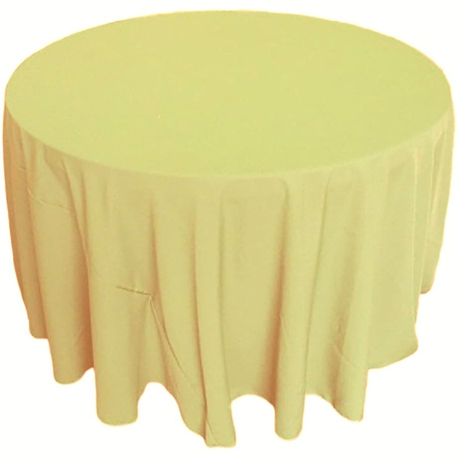 Poly Poplin Round Polyester Tablecloth - 108 Inch Linen - New Star Fabrics