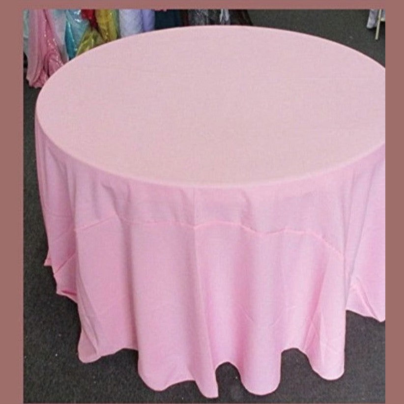Poly Poplin Round Polyester Tablecloth - 120 Inch Linen - New Star Fabrics